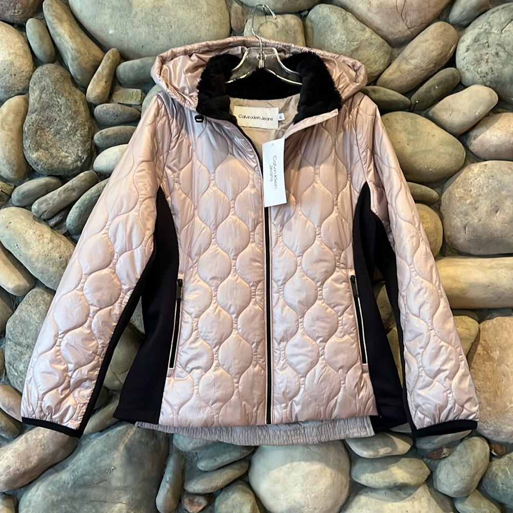 NWT Calvin Klein Jeans Hooded Puffy Coat - Original $129.50